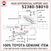 52380-58010 TOYOTA GENUINE REAR DIFFERENTIAL SUPPORT ASSY 5238058010
