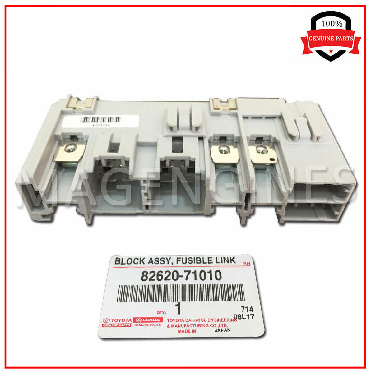 FUSIBLE LINK 82620-71012 8262071012 Genuine Toyota BLOCK ASSY