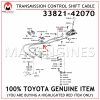 33821-42070 TOYOTA GENUINE TRANSMISSION CONTROL SHIFT CABLE 3382142070