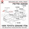 75770-42020 TOYOTA GENUINE MOULDING ASSY, HOOD, FRONT 7577042020