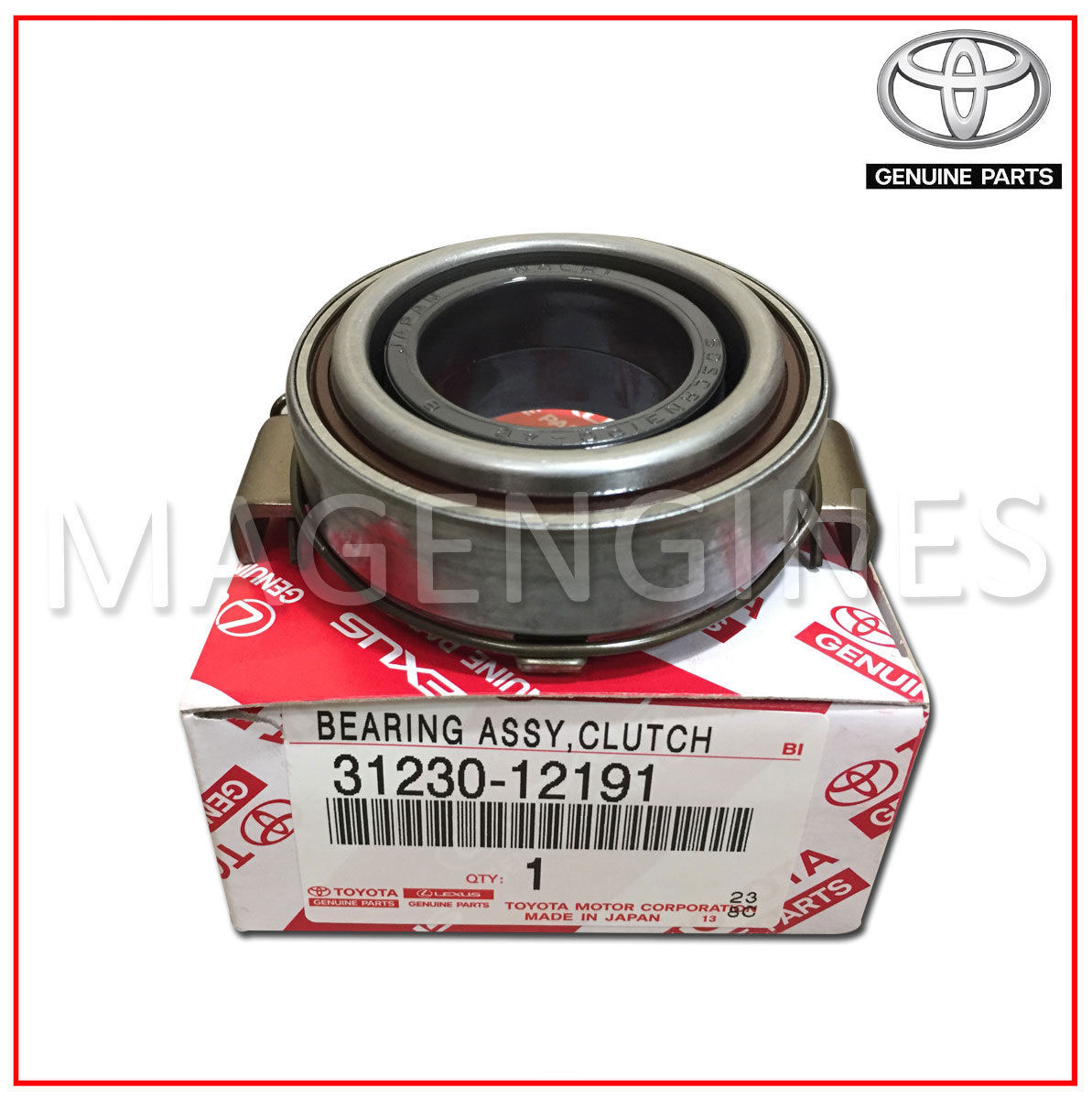 31230-12191 TOYOTA GENUINE CLUTCH RELEASE BEARING ASSY 3123012191 – Mag  Engines