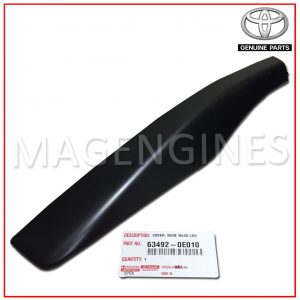 63492-0E010 TOYOTA GENUINE FRONT ROOF RACK LEG COVER, LH