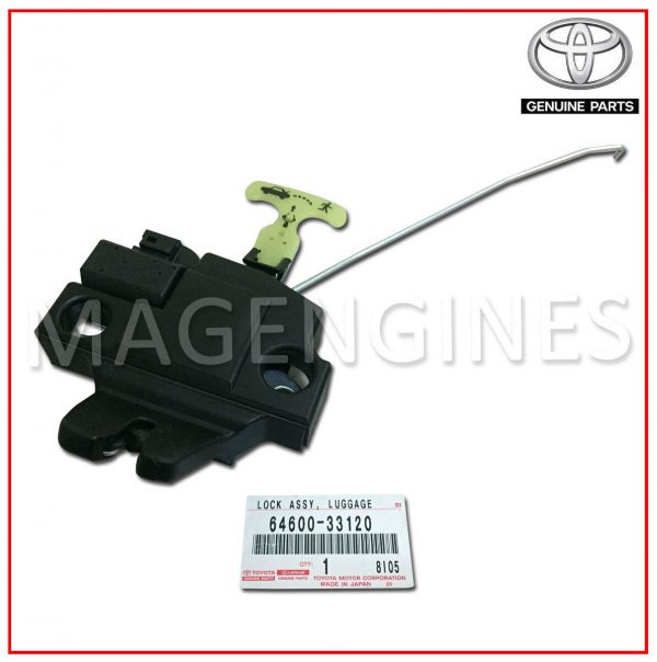 64600-33120 TOYOTA GENUINE TRUNK LOCK LATCH WITH KEY LESS ENTRY