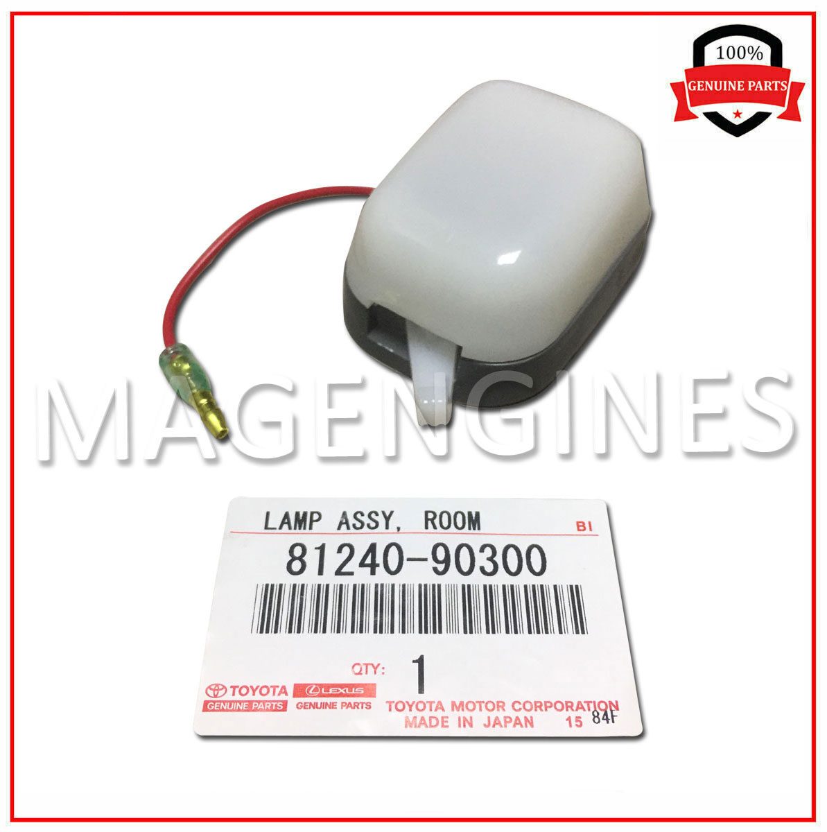 TOYOTA Genuine 81240-90300 Room Lamp Assembly 