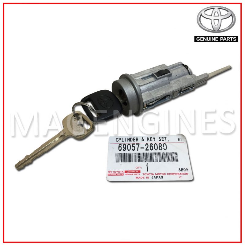 Genuine Toyota 69052-28021 Door Lock Cylinder/Key Set 