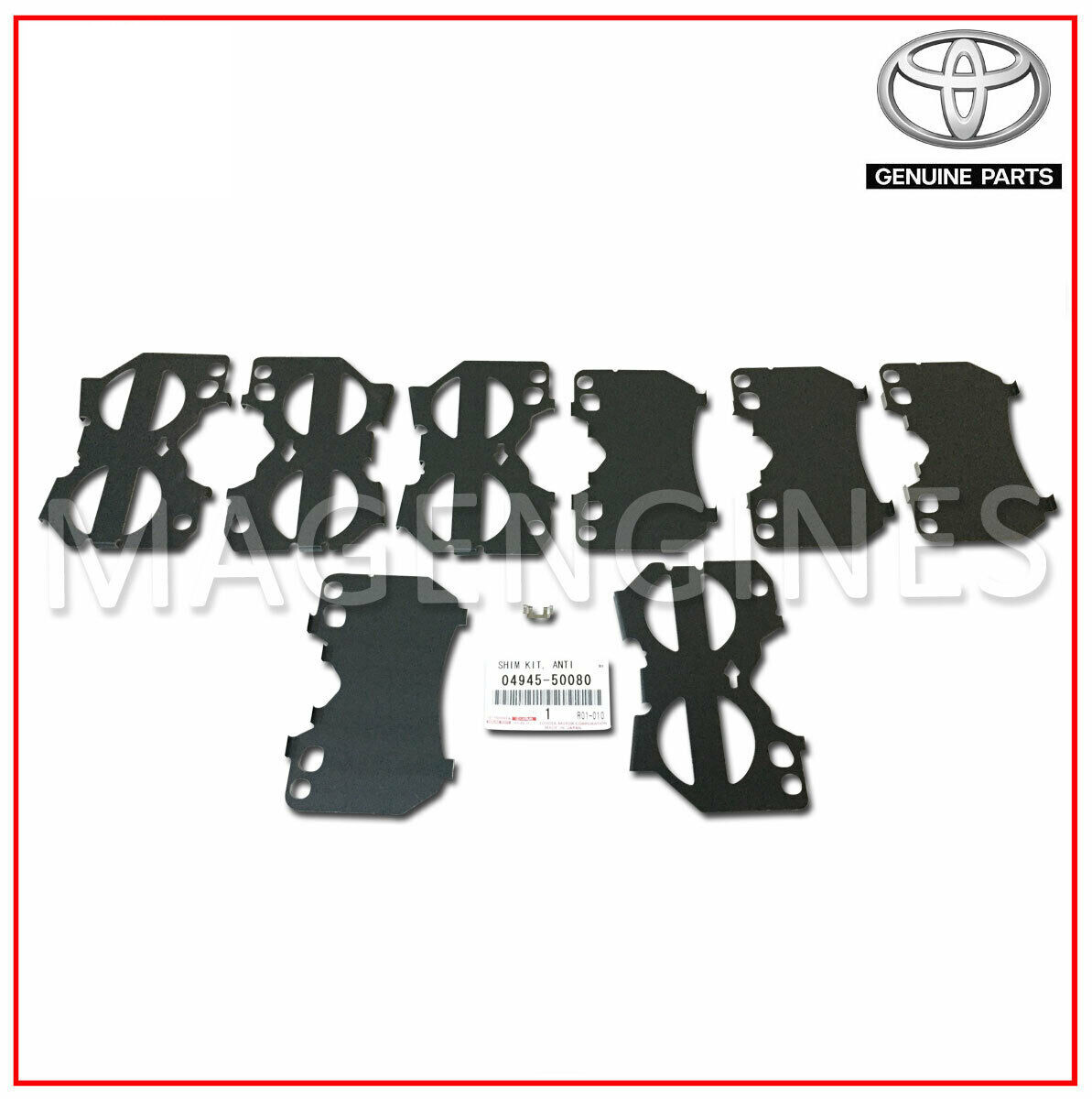 Disc Brake Pad Shim Kit 04945-48030 Genuine Toyota 
