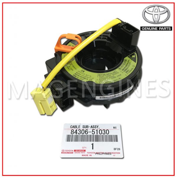 84306-51030-TOYOTA-GENUINE-AIR-BAG-CLOCK-SPRING-SPIRAL-CABLE