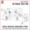 D1060-VK190-NISSAN-GENUINE-FRONT-DISC-BRAKE-PAD-KIT-D1060VK190