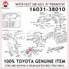 16031-38010 TOYOTA GENUINE WATER INLET SUB-ASSY, W/THERMOSTAT 1603138010