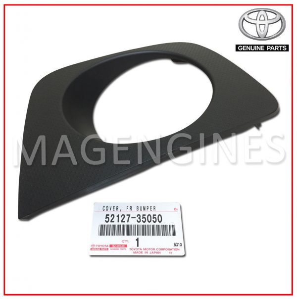 52127-35050 TOYOTA GENUINE PASSENGER SIDE FRONT BUMPER HOLE COVER.1
