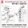 59181-36010 TOYOTA GENUINE AIR CLEANER INLET DUCT SEAL, NO.1 5918136010