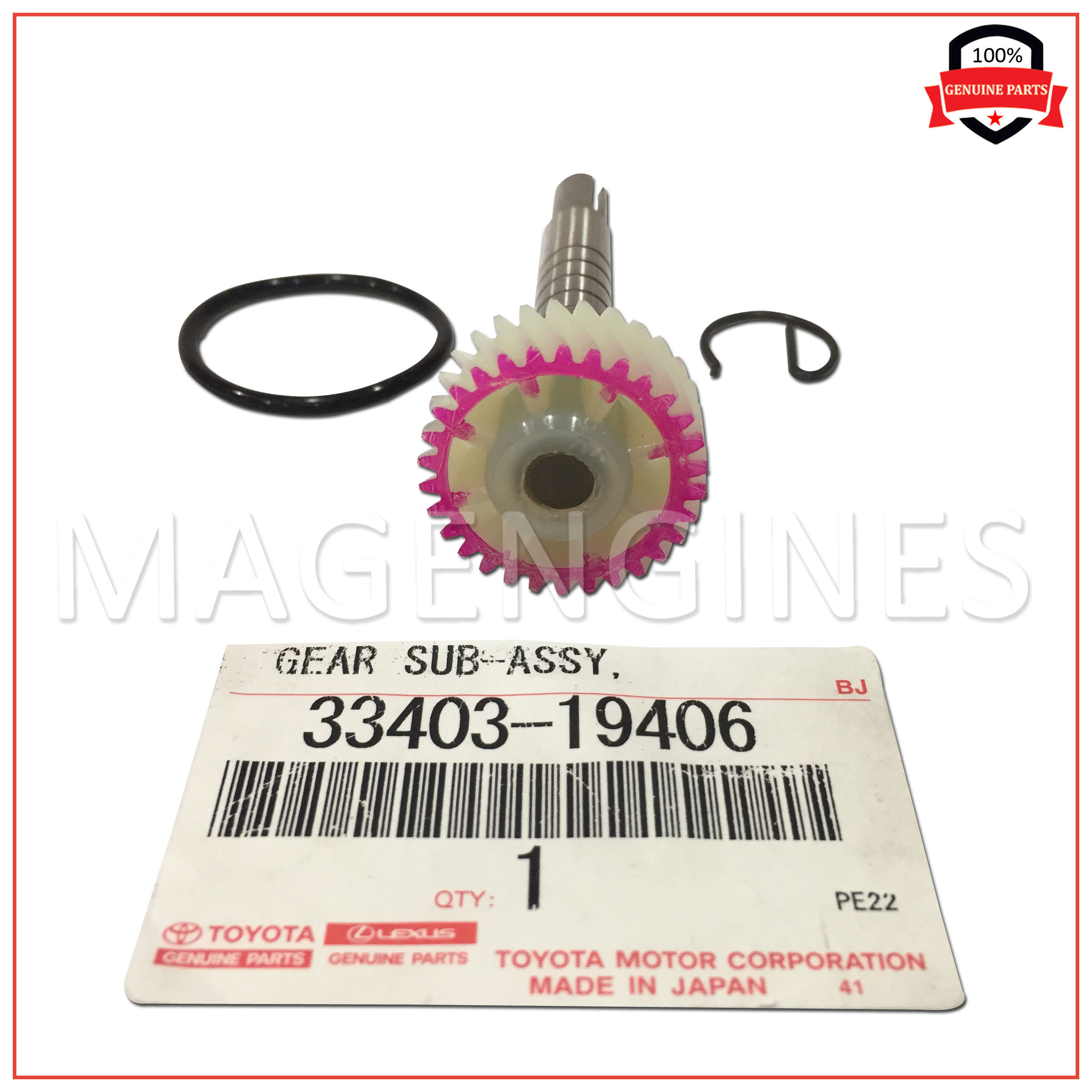 Toyota 33403-69055 Speedometer Driven Gear Sub Assembly 