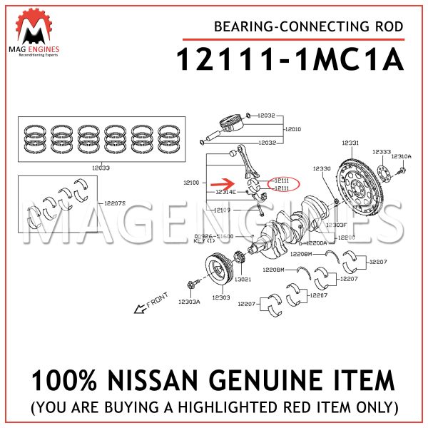 12111-1MC1A-NISSAN-GENUINE-BEARING-CONNECTING-ROD-121111MC1A
