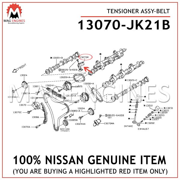 13070-JK21B-NISSAN-GENUINE-TENSIONER-ASSY-BELT-13070JK21B