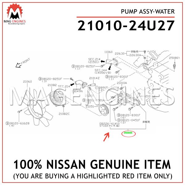 21010-24U27-NISSAN-GENUINE-PUMP-ASSY-WATER-2101024U27
