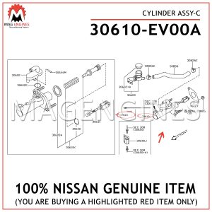 30610-EV00A-NISSAN-GENUINE-CYLINDER-ASSY-CLUTCH-MASTER-30610EV00A