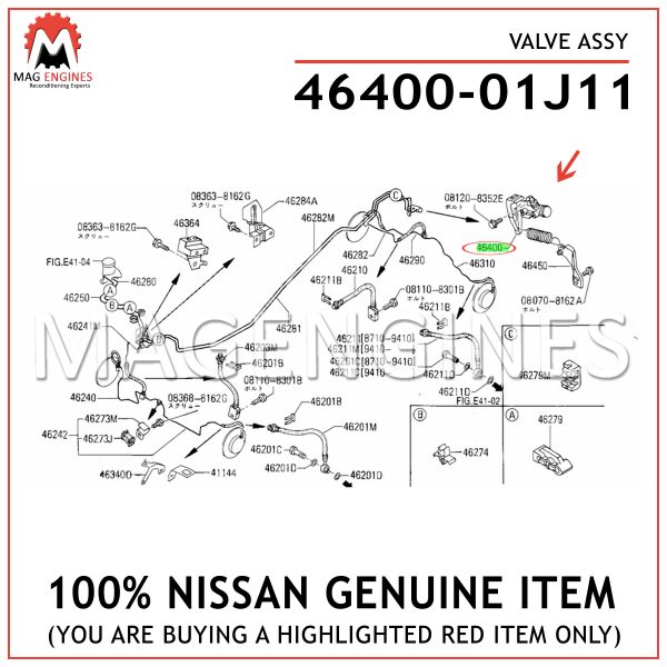 46400-01J11-NISSAN-GENUINE-VALVE-ASSY-4640001J11