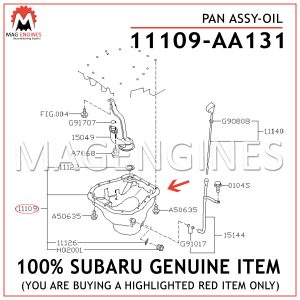 11109-AA131-SUBARU-GENUINE-OIL-PAN-ASSY-11109AA131