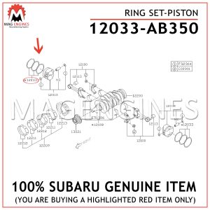 12033-AB350-SUBARU-GENUINE-RING-SET-PISTON-12033AB350