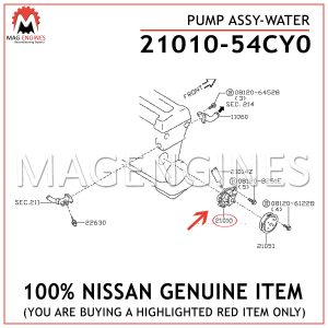 21010-54CY0-NISSAN-GENUINE-PUMP-ASSY-WATER-2101054CY0