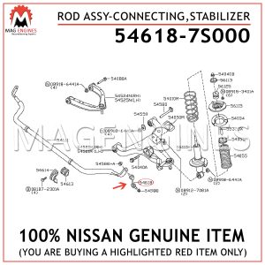54618-7S000 NISSAN GENUINE ROD ASSY-CONNECTING,STABILIZER 546187S000