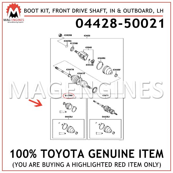04428-50021-TOYOTA-GENUINE-BOOT-KIT,-FRONT-DRIVE-SHAFT,-IN-&-OUTBOARD,-LH-0442850021