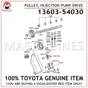13603-54030 TOYOTA GENUINE PULLEY, INJECTION PUMP DRIVE 1360354030