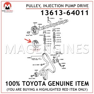 13613-64011 TOYOTA GENUINE PULLEY, INJECTION PUMP DRIVE 1361364011