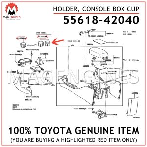 55618-42040 TOYOTA GENUINE HOLDER, CONSOLE BOX CUP 5561842040