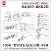 84307-0K020 TOYOTA GENUINE CABLE SUB-ASSY, SPIRAL 843070K020