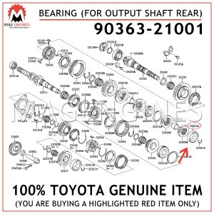 90363-21001 TOYOTA GENUINE BEARING (FOR OUTPUT SHAFT REAR) 9036321001
