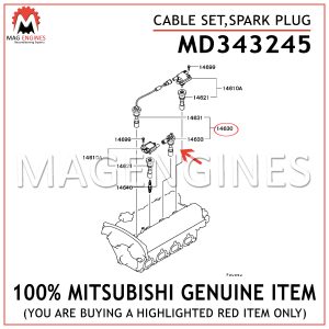 MD343245-MITSUBISHI-GENUINE-CABLE-SET,SPARK-PLUG