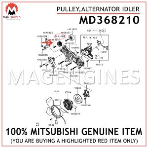 MD368210 MITSUBISHI GENUINE PULLEY, ALTERNATOR IDLER