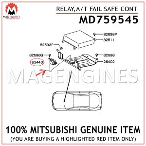 MD759545 MITSUBISHI GENUINE RELAY, A/T FAIL SAFE CONT