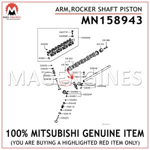 MN158943-MITSUBISHI-GENUINE-ARM,ROCKER-SHAFT-PISTON
