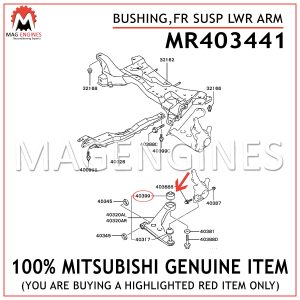 MR403441-MITSUBISHI-GENUINE-BUSHING,FR-SUSP-LWR-ARM