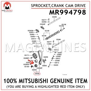 MR994798 MITSUBISHI GENUINE SPROCKET,CRANK CAM DRIVE