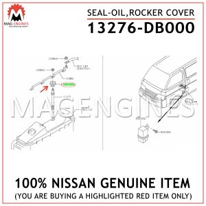 13276-DB000 NISSAN GENUINE SEAL-OIL, ROCKER COVER 13276DB000