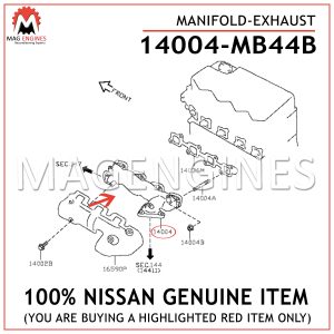 14004-MB44B-NISSAN-GENUINE-MANIFOLD-EXHAUST-14004MB44B