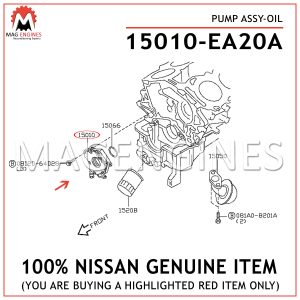 15010-EA20A-NISSAN-GENUINE-PUMP-ASSY-OIL-15010EA20A