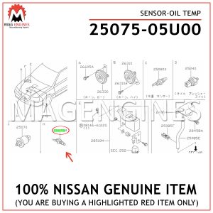 25075-05U00-NISSAN-GENUINE-SENSOR-OIL-TEMP-2507505U00