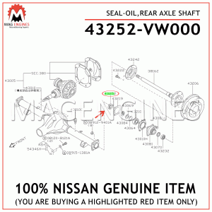 43252-VW000-NISSAN-GENUINE-SEAL-OIL,-REAR-AXLE-SHAFT-43252VW000