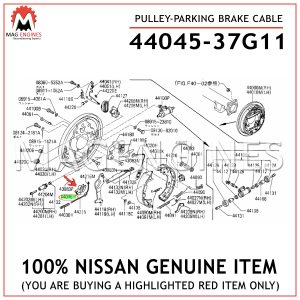 44045-37G11-NISSAN-GENUINE-PULLEY-PARKING-BRAKE-CABLE-4404537G11