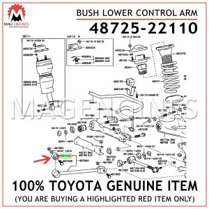 48725-22110 TOYOTA GENUINE BUSH LOWER CONTROL ARM 4872522110