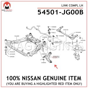54501-JG00B-NISSAN-GENUINE-LINK-COMPL-LH-54501JG00B