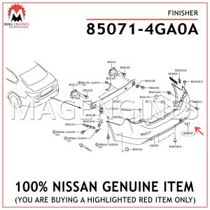 85071-4GA0A-NISSAN-GENUINE-FINISHER-850714GA0A