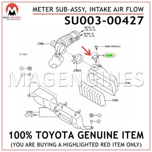 SU003-00427 TOYOTA GENUINE METER SUB-ASSY, INTAKE AIR FLOW SU00300427