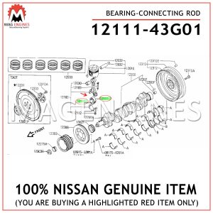 12111-43G01 NISSAN GENUINE BEARING-CONNECTING ROD 1211143G01