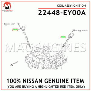 22448-EY00A-NISSAN-GENUINE-COIL-ASSY-IGNITION-22448EY00A