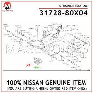 31728-80X04 NISSAN GENUINE STRAINER ASSY-OIL 3172880X04